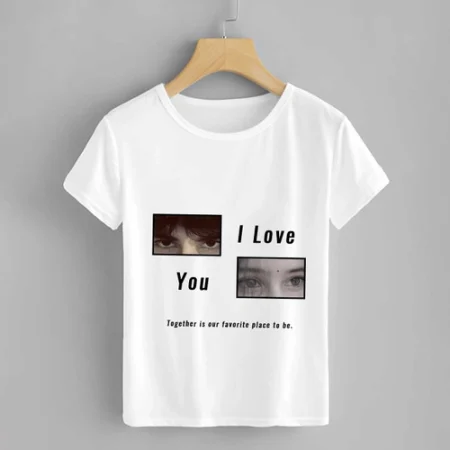Personalized Couple Photo T-Shirt | Custom Printed T-Shirt